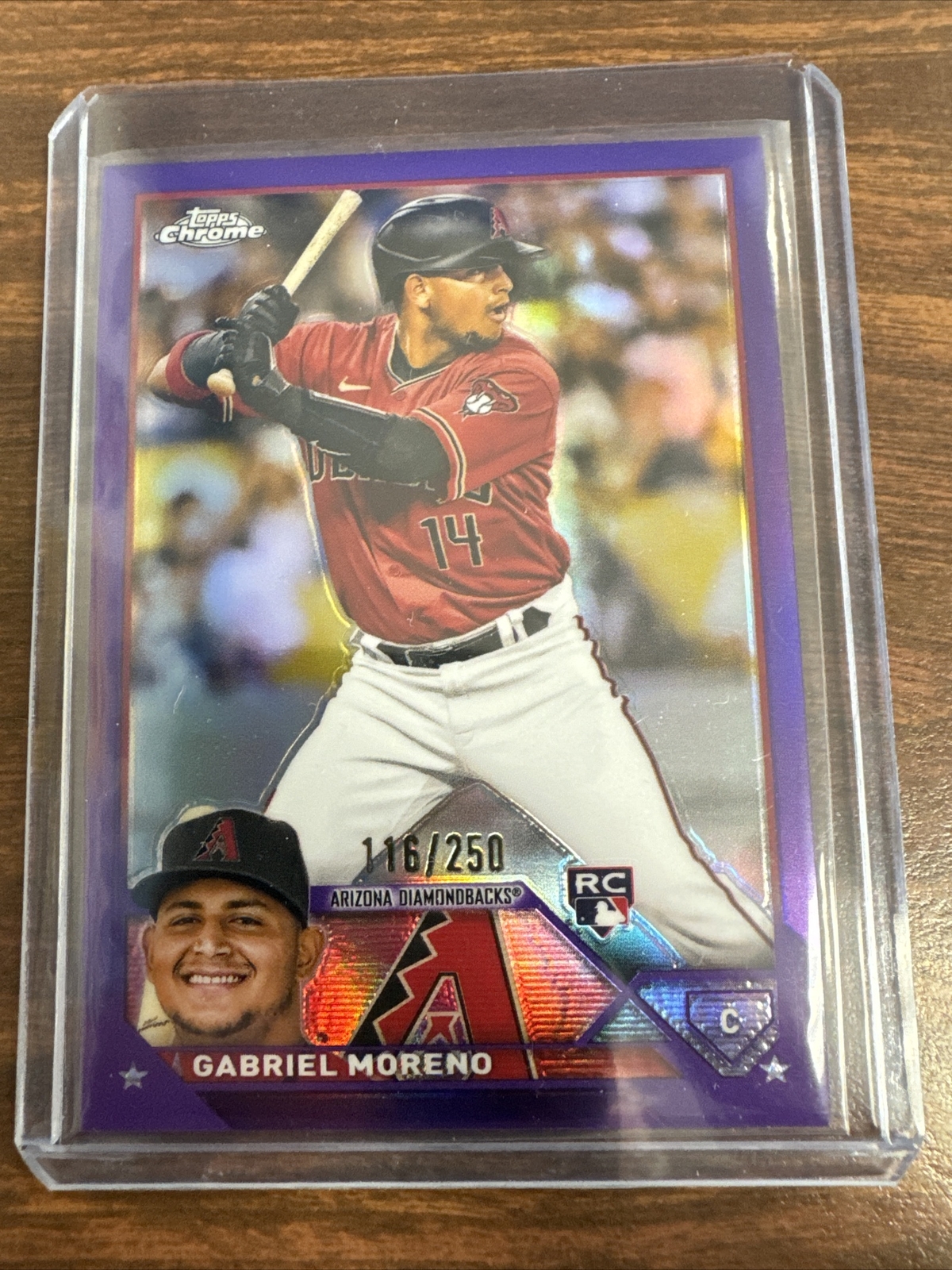 2023 Topps Chrome Gabriel Moreno Purple Refractor /250 RC #189 Diamondbacks