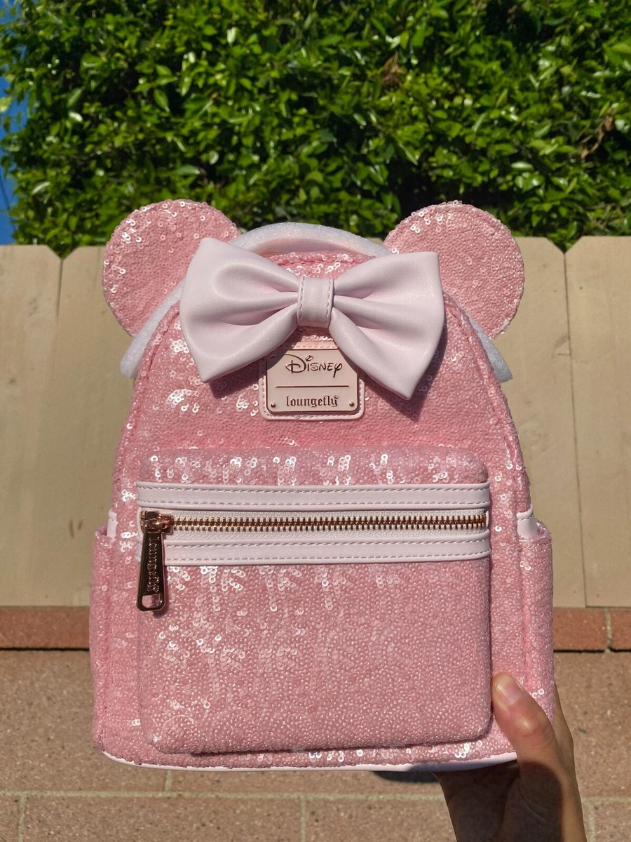 Loungefky Pink imagination sequin mini backpack