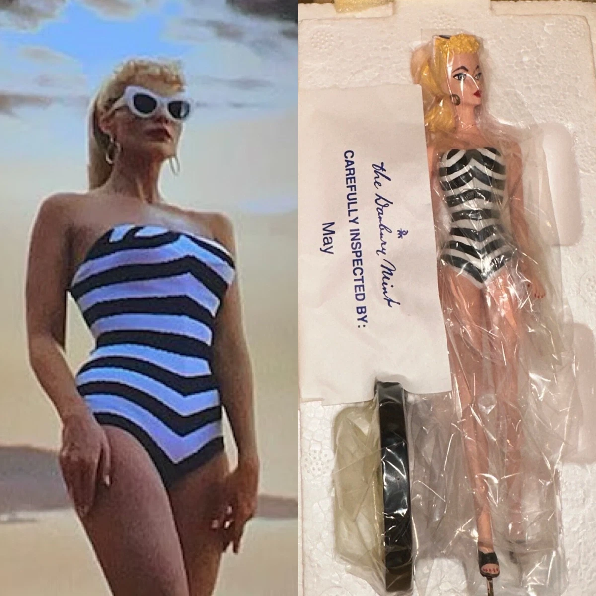 Black and white cheap bathing suit barbie