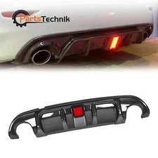 For Infiniti Q50 2014-2017 W/ LED LIGHT Carbon Look Rear Bumper Diffuser Lip