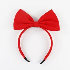 Children's hair accessories red bow headband party performance