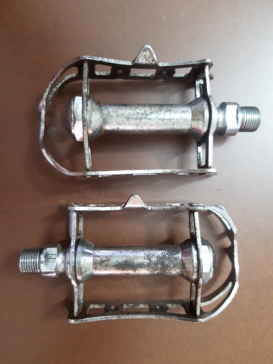 Paire De Pédales Ofmega Vintage - Pour Vélos Rétro Colnago, Bianchi, Cinelli, Acier, Italie