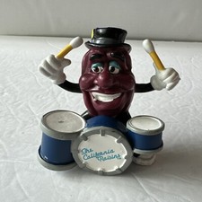 California Raisins, Drums and Drummer Figure by Applause, 1988, PVC, 3" Tall