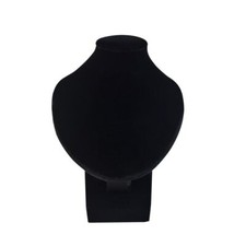 Mini Pendant Jewelry Display Stand Bust White PU Holder Velvet Mannequin Black