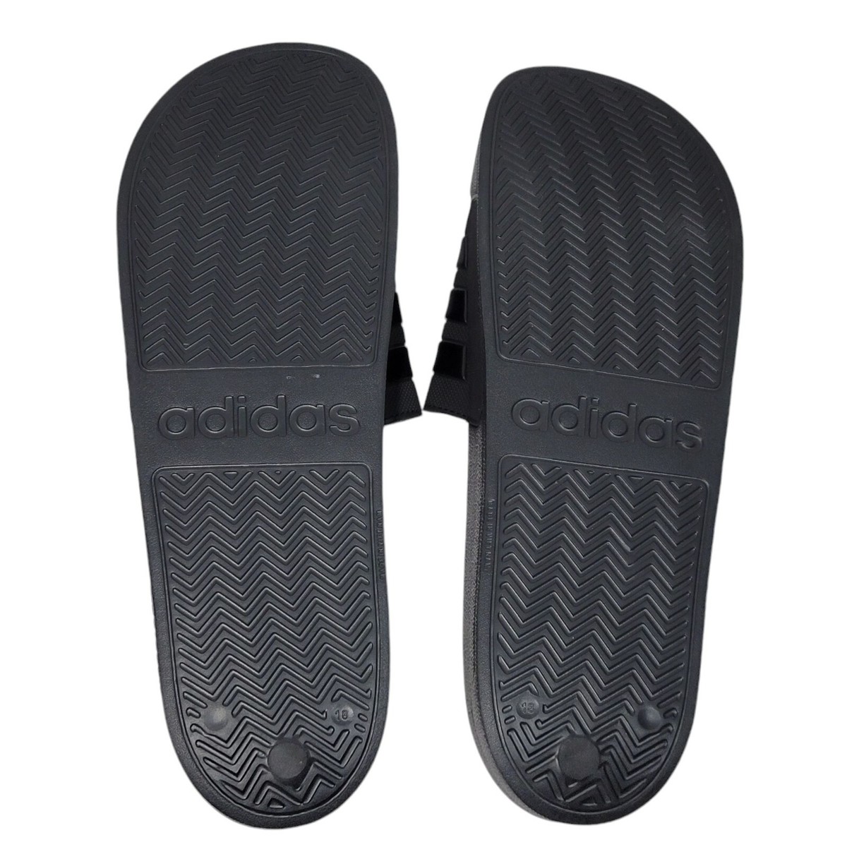 Adidas Adilette Slides Mens Size 18 Black 3 Stripe Shoes  display picture 3