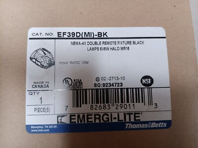 EMERGI-LITE EF39D(MI)-BK NEMA-4X Double Remote Black Fixture