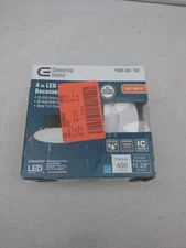 Commercial Electric 4 in. White Flush Round Wet Rated LED Recessed Lighting Kit