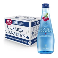 Clearly Canadian Sparkling Water Wild Cherry 12 Pack 11 Fl Oz Cans