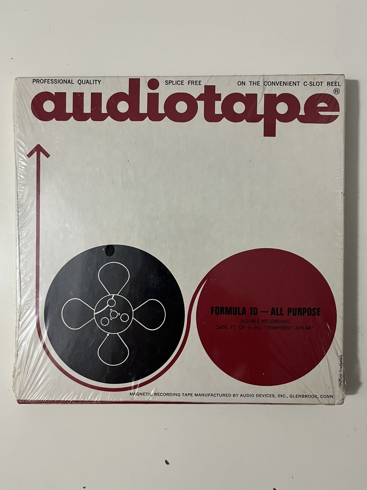 Audiotape Reel To Reel Formula 10 All-Purpose 2400 Ft 1/2 Mil Tape 7" NEW SEALED