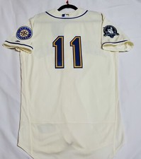 Authentic Majestic 60 4XL EDGAR MARTINEZ SEATTLE MARINERS IVORY FLEX BASE Jersey