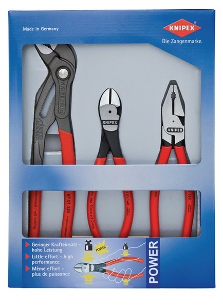 Zangensatz Kraft-Paket Inhalt 3 Teilig Poliert Kunststofftiefziehteil Knipex-image