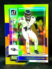 2022 Donruss Premium - MARLON HUMPHREY #194 Gold Press Proof Holo Prizm - RAVENS
