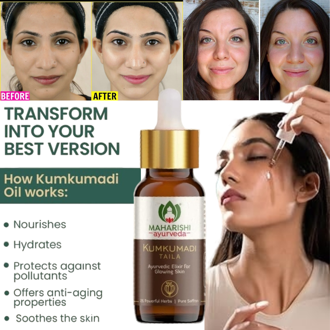 Maharishi Ayurveda Kumkumadi Face Serum For Glowing Skin Wrinkles Whitening 10ml