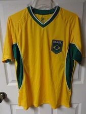 Vintage Brazil Hockey Official Merchandise Pullover Soccer Jersey Men Medium 