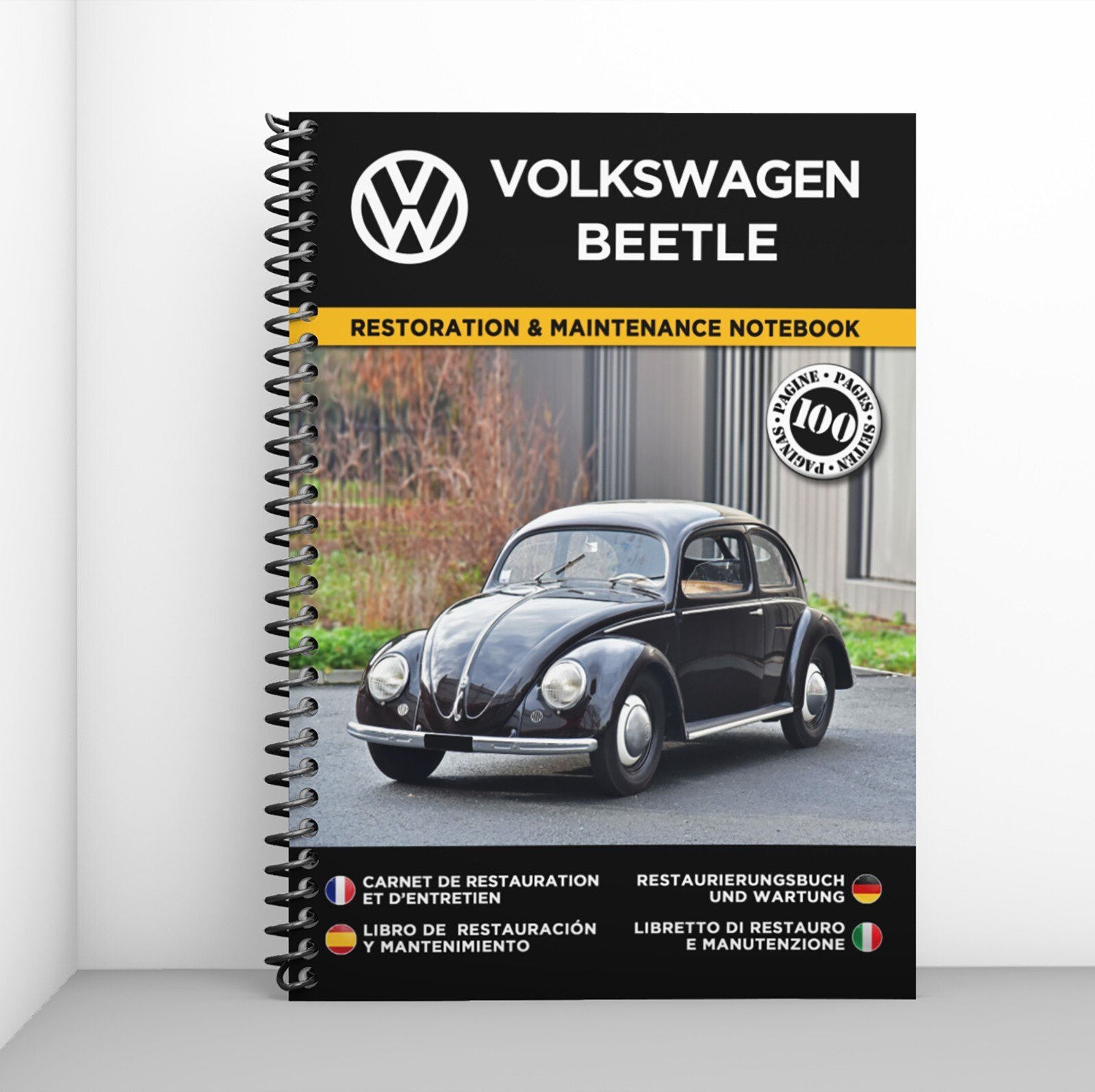 Carnet de restauration Volkswagen Beetle edition prestige couverture rigide pour collectionneur