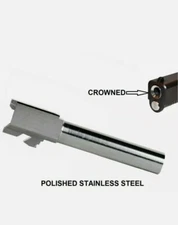 Stainless Polished Barrel For Glock 17 Barrel +P 9mm G17 Fits GEN 1, 2, 3, 4 USA