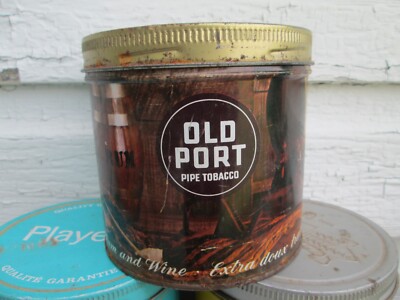 3 VINTAGE OLD PORT PLAYERS CHATEAU GAY TOBACCO TINS CAN CANADA EMPTY
