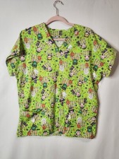 Halloween Pumpkins Frankenstein Witch Vampire Scrub Top Homemade-See Measurement