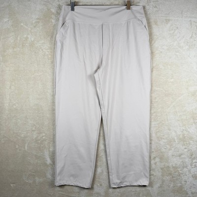 G4free Women's Beige Wide Leg Pants Size 2XL Casual Lounge Athleisure Active