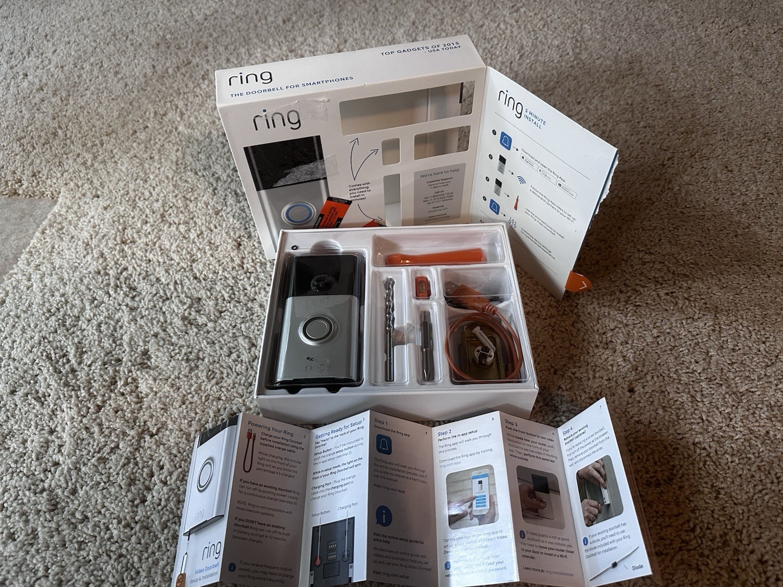 Ring 8VR1S5-SEN0 Wireless Video Doorbell Kit with Full Accessories-image