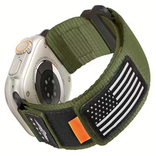 Rugged Nylon Band Compatible with for apple Watch Band 49Mm 46Mm 45Mm 44Mm