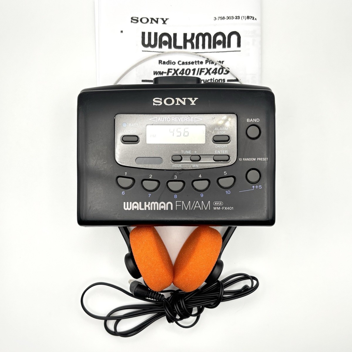 Sony Walkman WM-FX401 AM/FM Cassette Player - New Belt