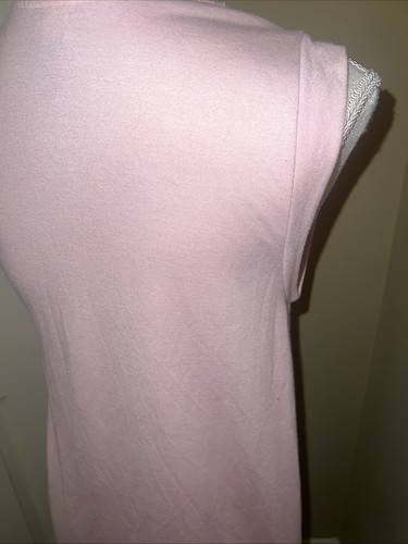 Women’s Athletic Tank Top High Neck Side Slits Light Pink Size Small 4/6 - Picture 5 of 8