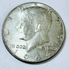 1964 Kennedy Half Dollar • 90% Silver • Circulated Coin - Free Shipping #8208