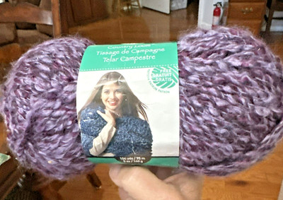 Loops & Threads Country Loom NOBILITY skein yarn 104 yd Wine / Lt purple 01307