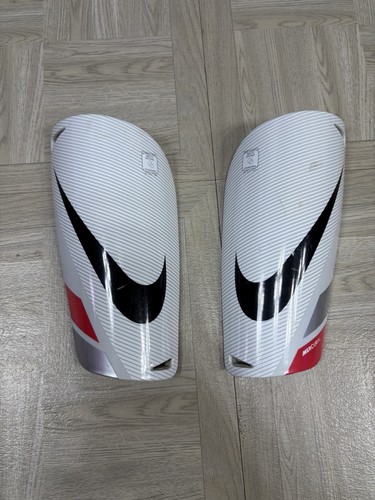 Nike Mercurial Lite Shin Guards XL - White/red Crimson - Guard only