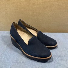 Vionic Willa Wedge Shoes Navy Water Repellent Women's 9
