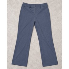 Ann Taylor Factory Women 4 Blue Heathered Straight Leg Dress Pants Trousers