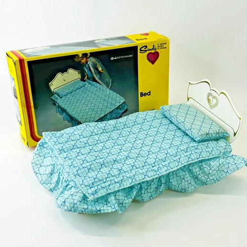 Vintage Marx Toys Sindy Doll Bed Barbie Size Dollhouse  Furniture Accessories