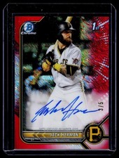2022 Bowman Chrome Jack Herman Prospect Autographs Red Shimmer Refractor #/5
