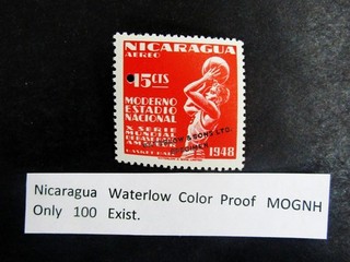 nystamps Nicaragua timbro Waterlow prova di colore MNH solo 100 esistono €300 L3y2204
