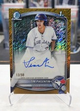 2025 Bowman Draft Tim Piasentin #/50 Gold Shimmer Refractor Auto Blue Jays🔥