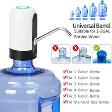White/Black Water Bottle Pump USB Charging Auto Switch Drinking Water Dispenser