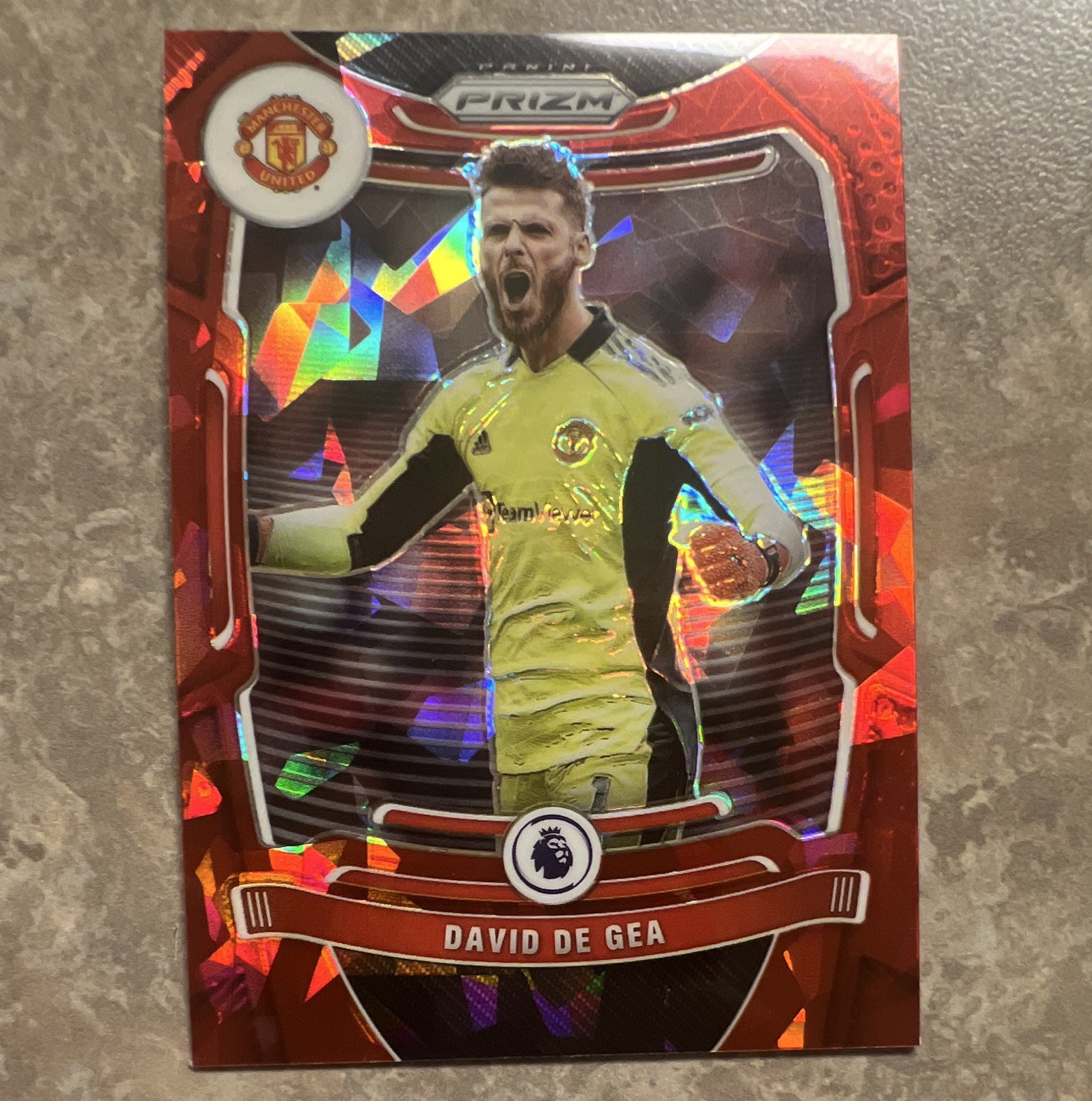Panini Prizm Premier League 2021-22 David de Gea #271 Man United Red Ice
