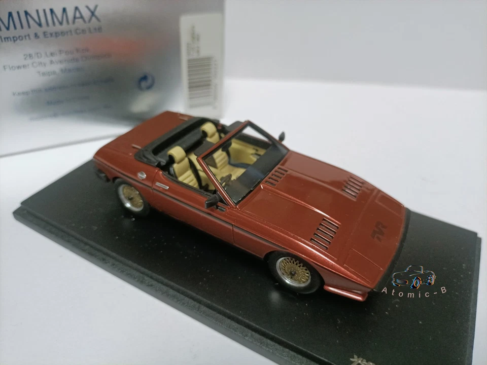 Modelo de coche deportivo convertible marrón Spark 1:43 UK TVR Tasmin T350 1983 Foto 4 de 4