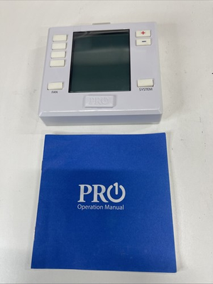 #ad PRO1 IAQ T755 3 Hot 2 Cold 7 Day Thermostat with 4 Sq Inch Screen excellent con. $36.00