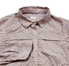 REI Co-Op Woman's Button Up Long Sleeve Shirt Outdoor Light Purple XS