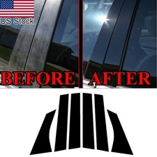 6pcs Glossy Black Pillar Posts Window Covers For 2012-2018 Ford Focus 4dr5dr