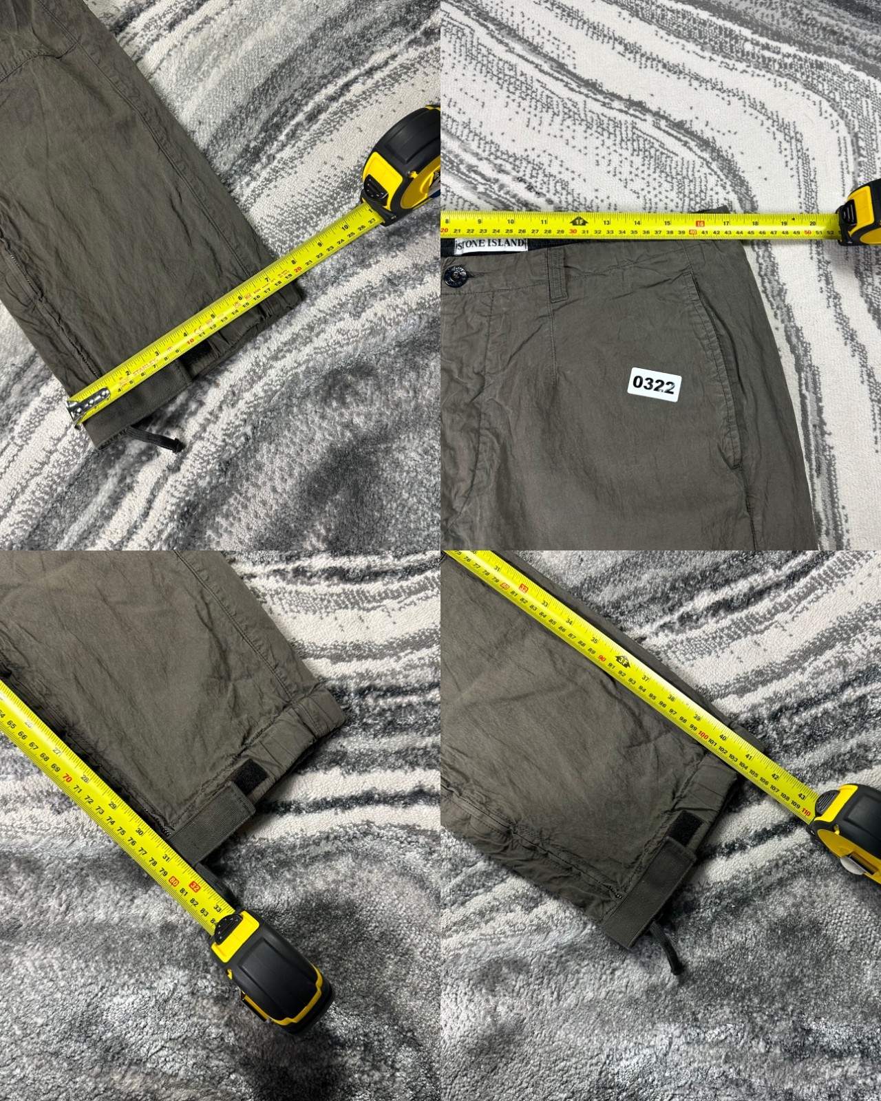 VTG Stone Island S/S 2000 Speed Jeans Olive Sz 52 / W34 Cargo Technical Trousers image 8