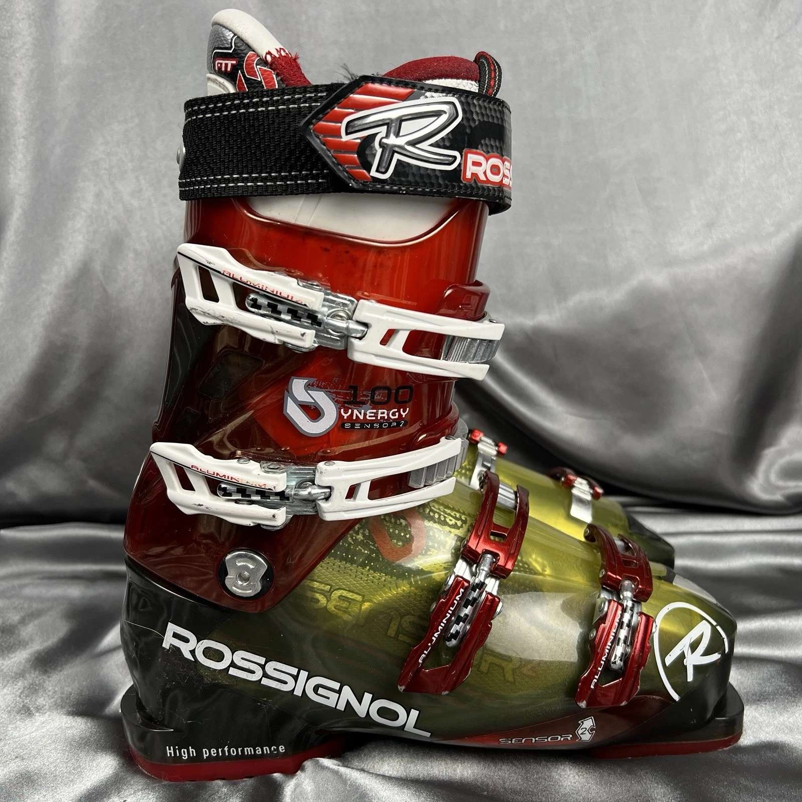 Rossignol Synergy Sensor2 100 Red High Performance Ski Boots Mondo Size 27.5