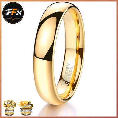 Ring Gelbgold Wolfram Poliert 2mm-8mm Schmal Verlobungsring Ehering Herren Damen