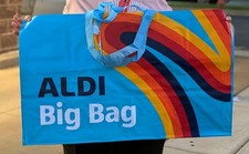 2026 ALDI BIG BAG Heritage Rainbow Striped Tote Limited Edition NEW SOLD OUT