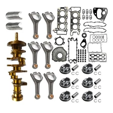Engine Gasket Kit w/ Crankshaft Piston Rings Con Rod Bearing For Jaguar AJ126