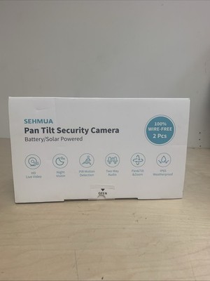 SEHMUA Pan Tilt Solar Security Camera Wireless Outdoor 360° View| RBX-S40 (2 PK)