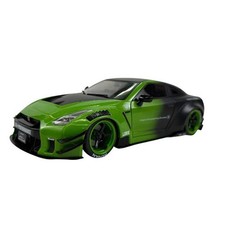 🎌JADA NISSAN GT-R (R35) LIBERTY WALK 2.0 RHD GREEN & BLACK 1/18 L2🎌