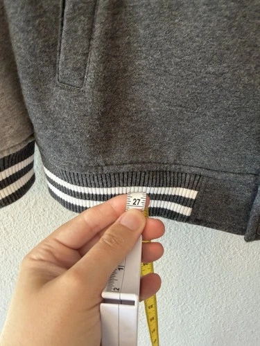 Freddy Funko Mens Letterman Jacket XS HQ Headquarters Gray Varsity Snap Coat image 9